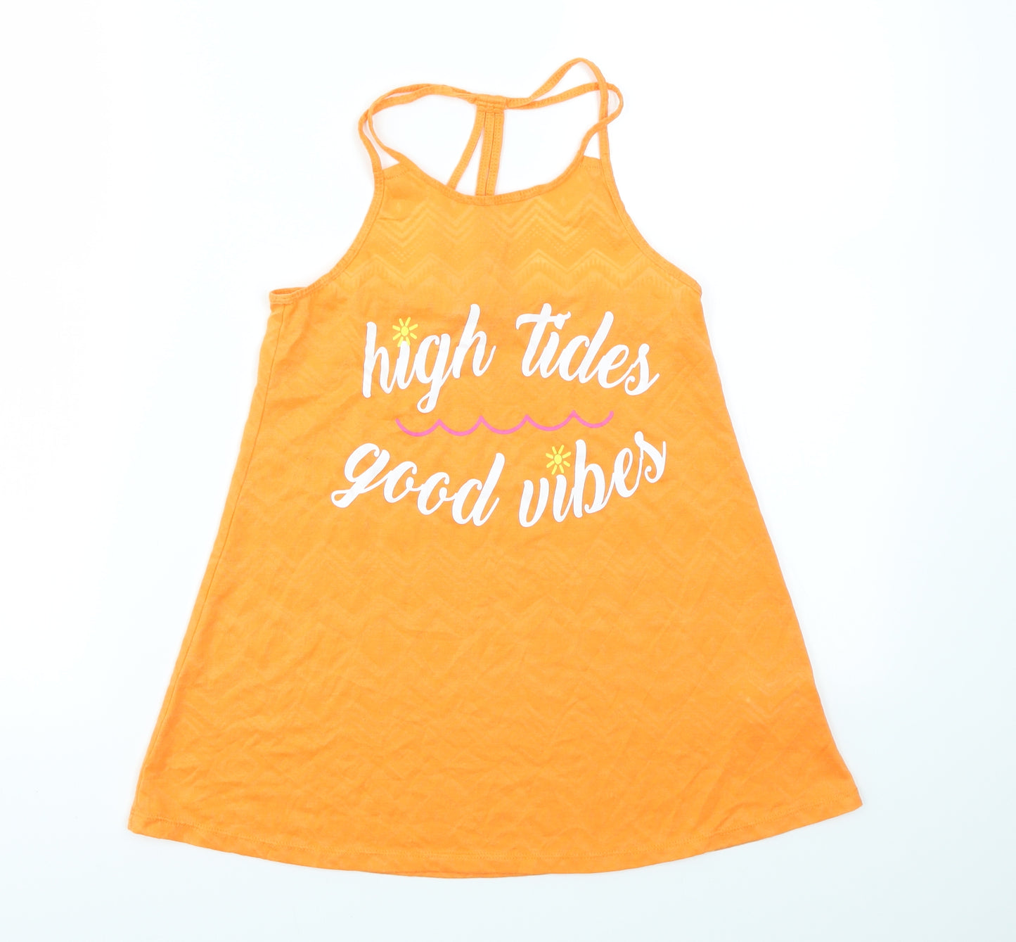 Matalan Girls Orange   Fit & Flare  Size 7 Years