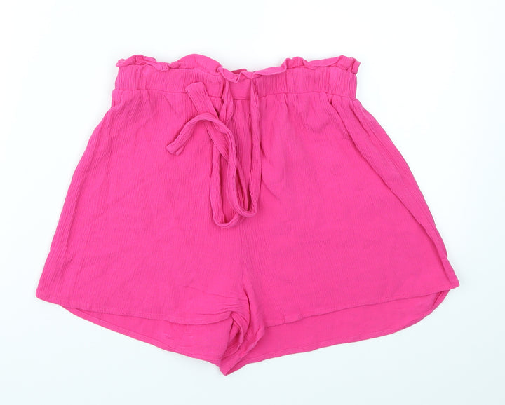 H&M Womens Pink Cut-Off Shorts Size 6 - stretch waistband