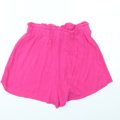 H&M Womens Pink   Cut-Off Shorts Size 6 - stretch waistband