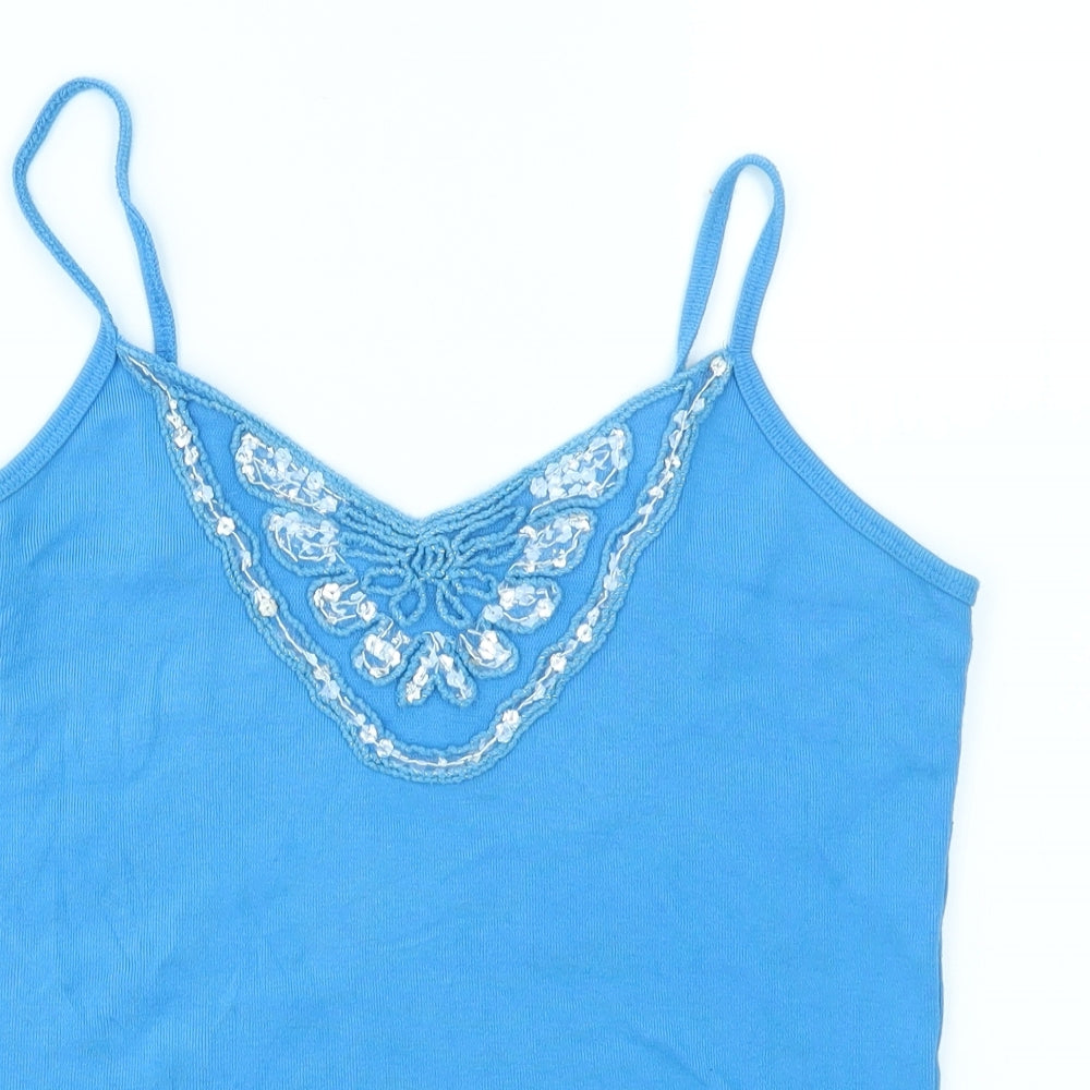 Preworn Womens Blue   Basic T-Shirt Size XL