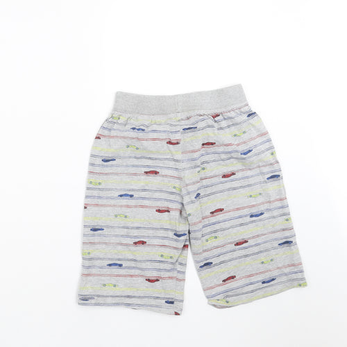 LILY&DAN Boys Grey Striped   Sleep Shorts Size 9-10 Years  - cars