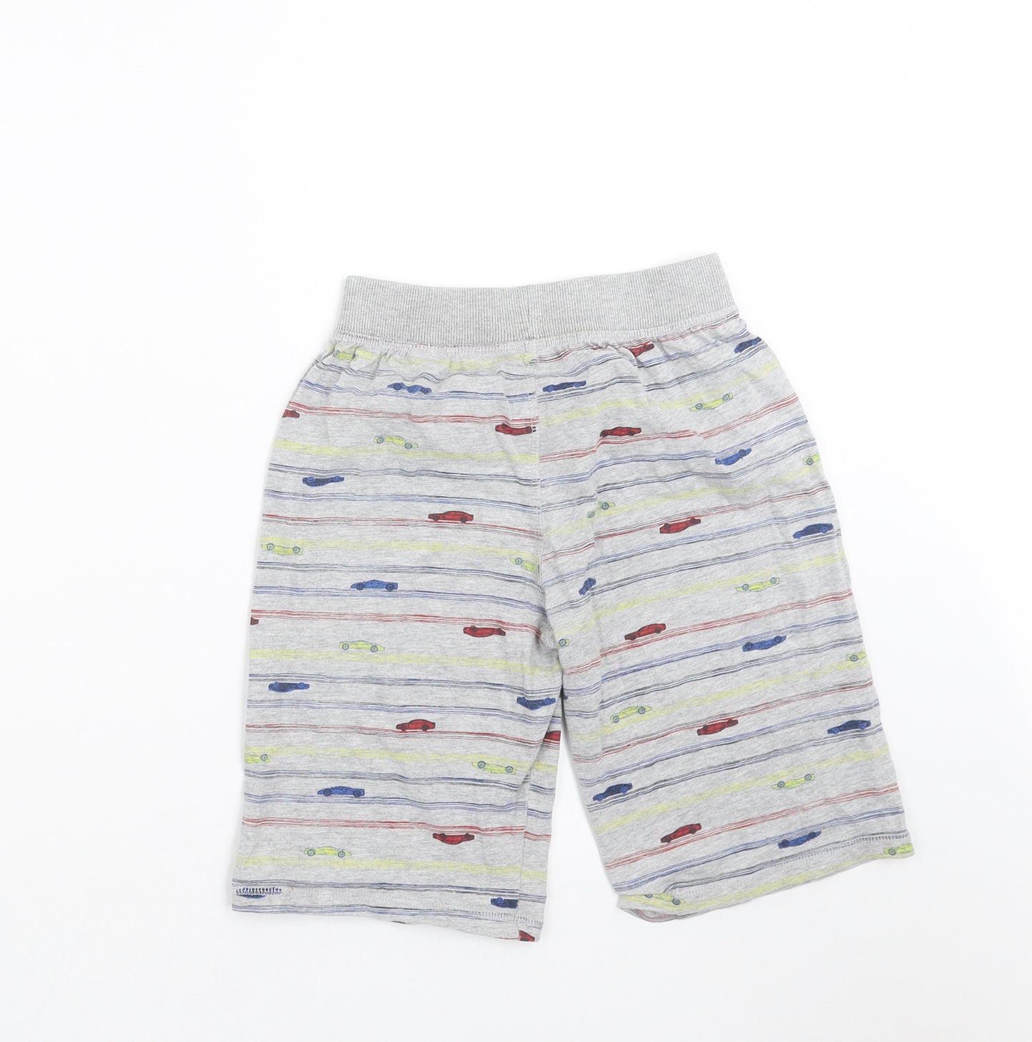 LILY&DAN Boys Grey Striped   Sleep Shorts Size 9-10 Years  - cars