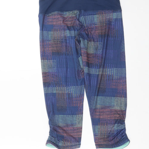 Preworn Womens Blue Geometric  Cropped Leggings Size 28 in L19 in