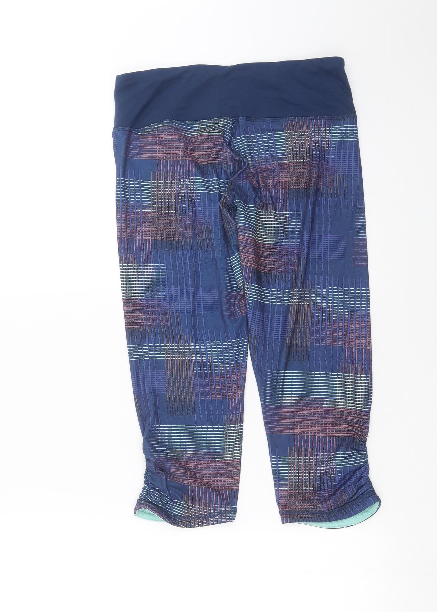 Preworn Womens Blue Geometric  Cropped Leggings Size 28 in L19 in