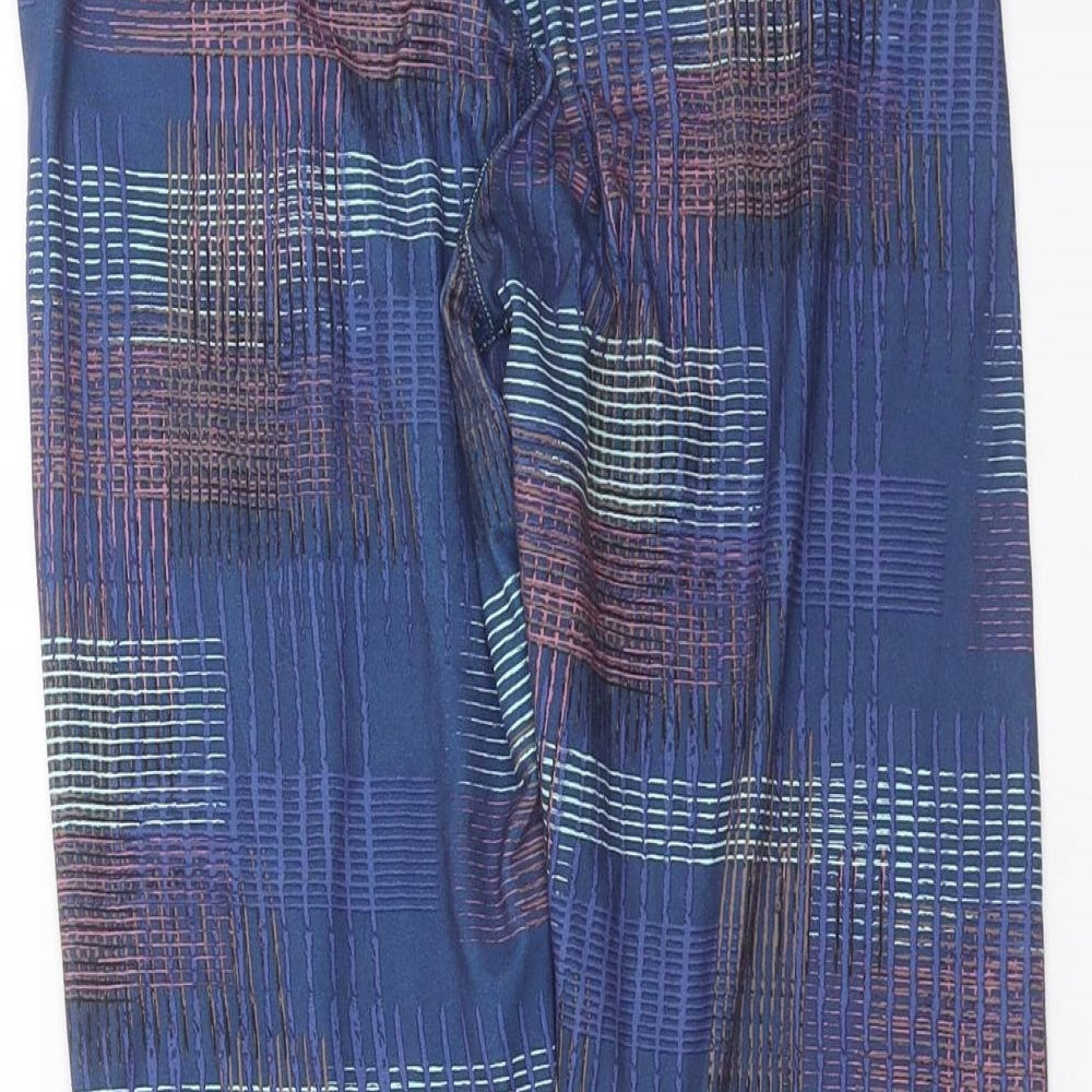 Preworn Womens Blue Geometric  Cropped Leggings Size 28 in L19 in