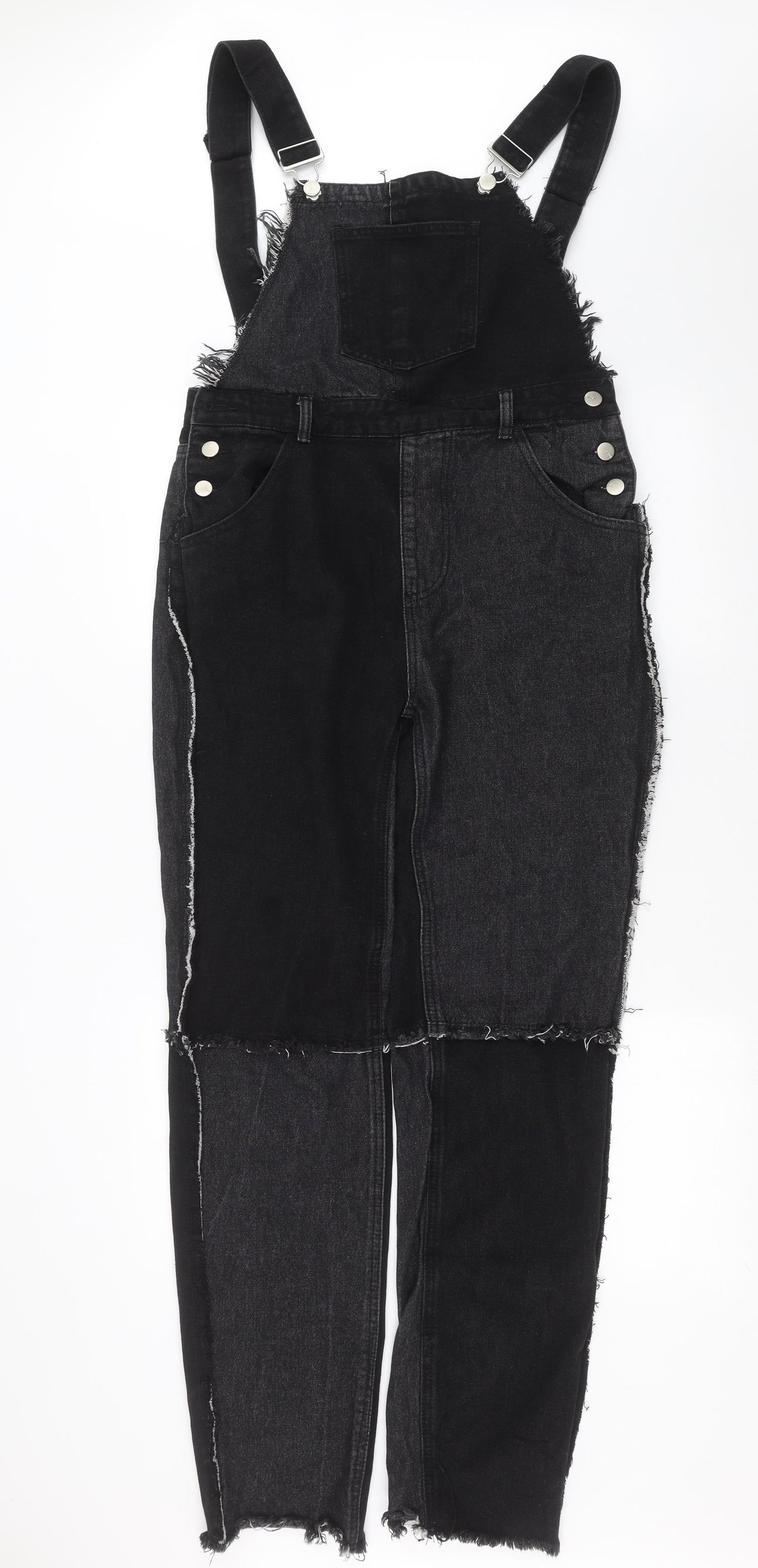 SheIn Womens Black   Dungaree One-Piece Size M L32 in - distressed