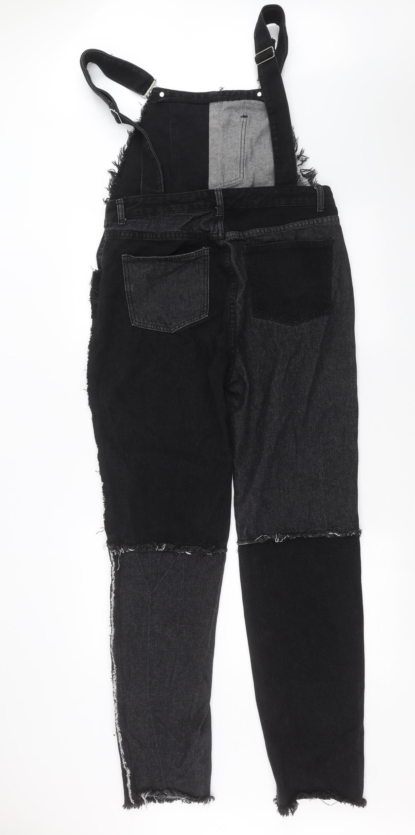 SheIn Womens Black   Dungaree One-Piece Size M L32 in - distressed