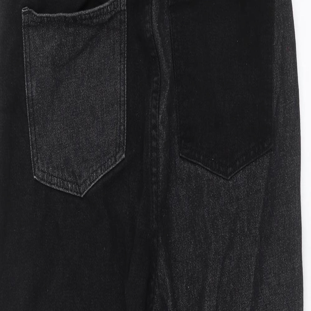 SheIn Womens Black   Dungaree One-Piece Size M L32 in - distressed