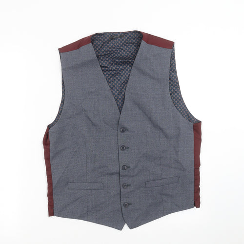Marks and Spencer Mens Blue   Jacket Suit Waistcoat Size M