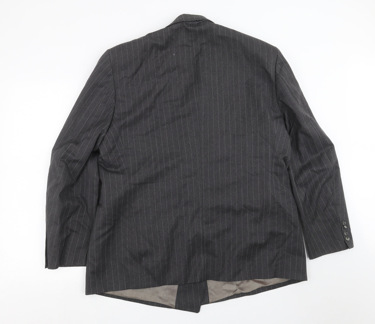 Mr Harry Mens Grey Striped  Jacket Suit Jacket Size 46