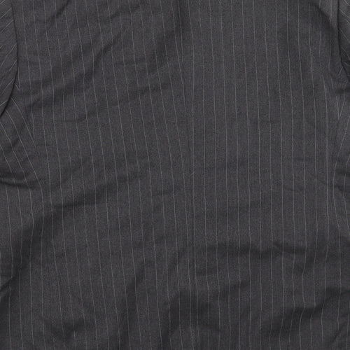 Mr Harry Mens Grey Striped  Jacket Suit Jacket Size 46