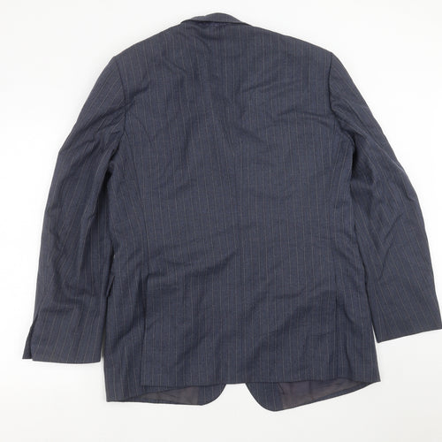Odermark Mens Blue Striped  Jacket Suit Jacket Size 44