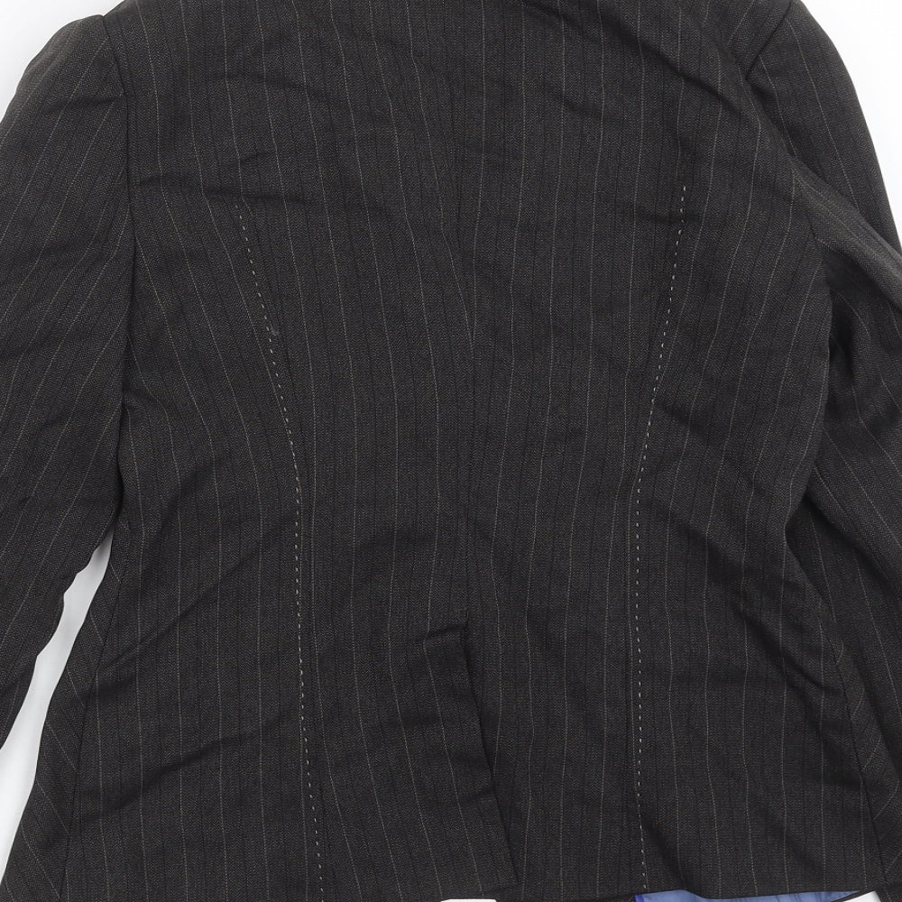 F&F Womens Grey Striped  Jacket Suit Jacket Size 10