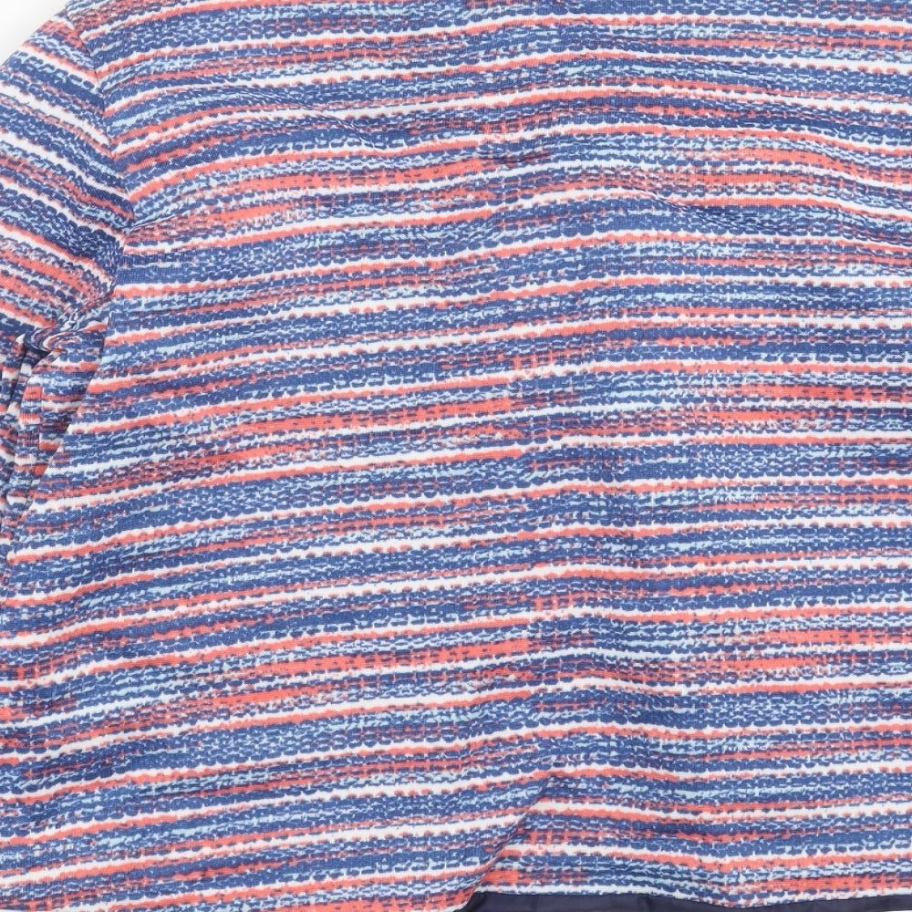 ann de lancay  Womens Blue Striped  Jacket  Size L