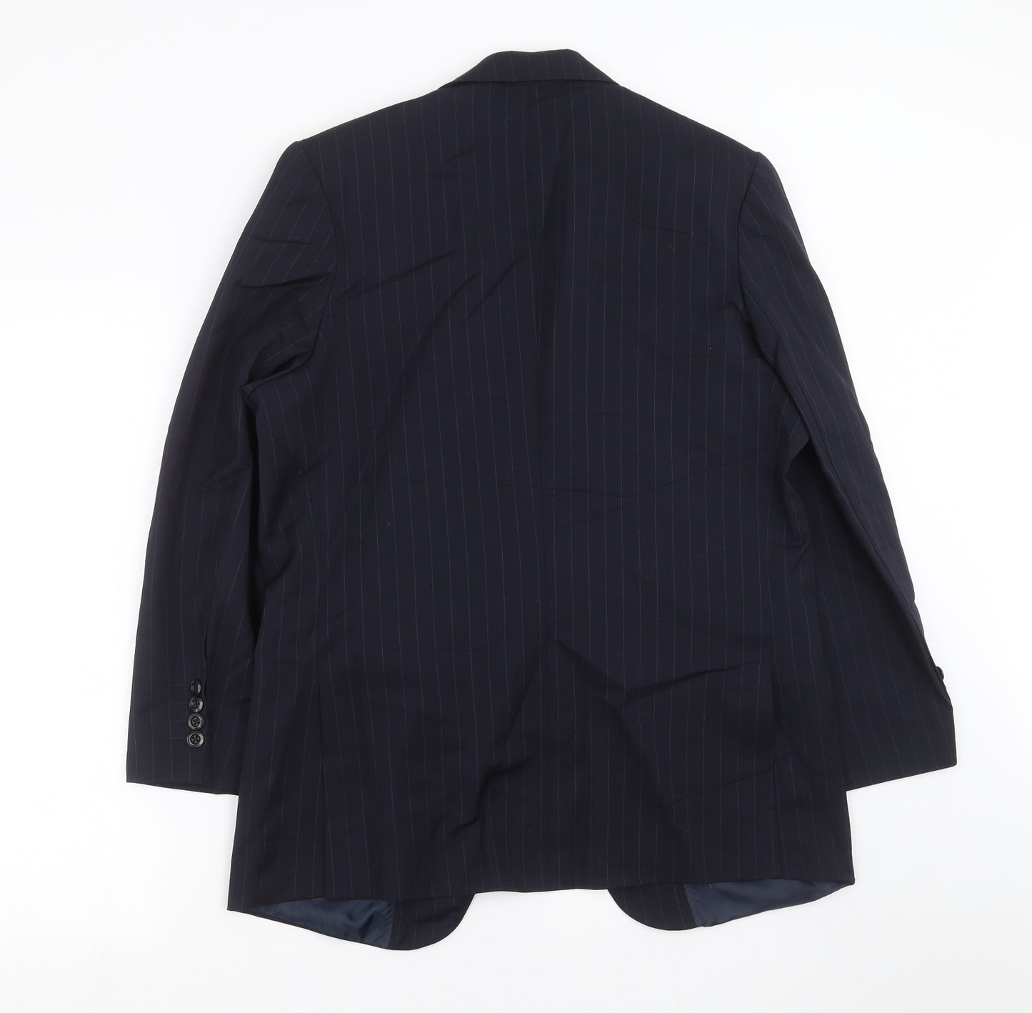 van hieu Mens Blue Striped  Jacket Suit Jacket Size 40