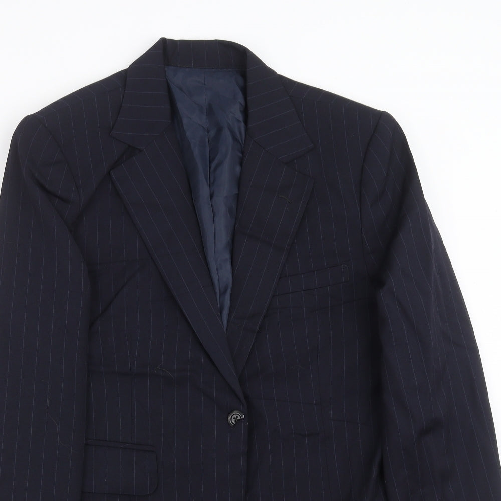 van hieu Mens Blue Striped  Jacket Suit Jacket Size 40