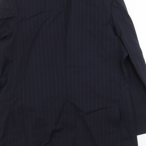 van hieu Mens Blue Striped  Jacket Suit Jacket Size 40