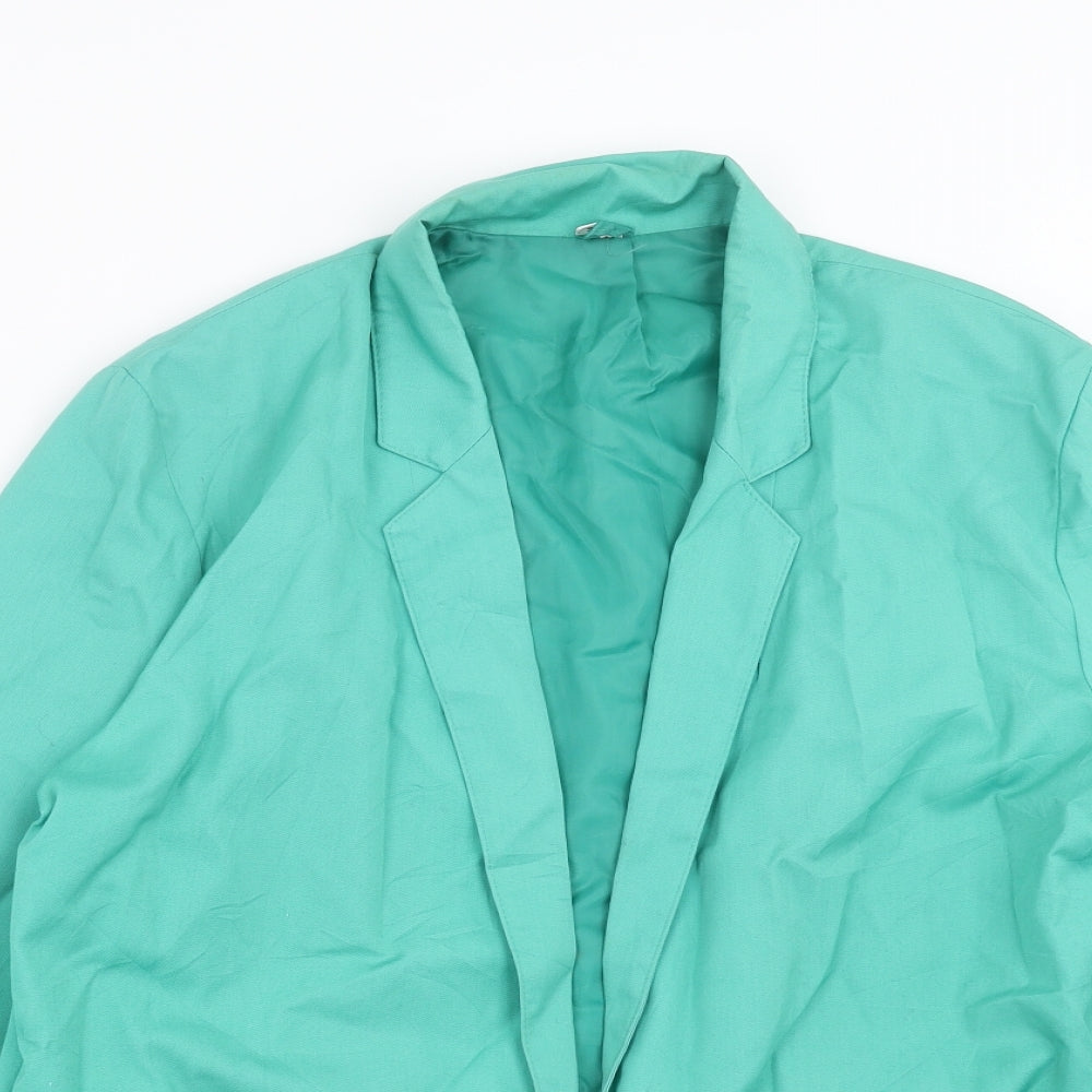 Preworn Womens Green   Jacket Suit Jacket Size 14