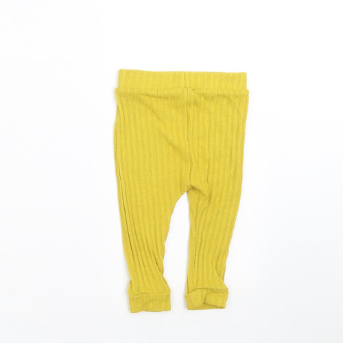 George Baby Yellow Striped   Trousers Size 6-9 Months  - leggings