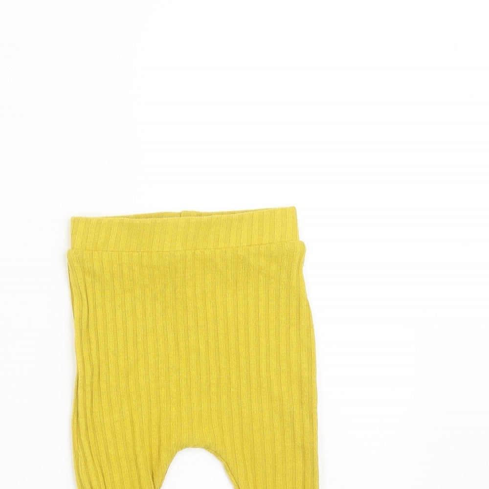 George Baby Yellow Striped   Trousers Size 6-9 Months  - leggings