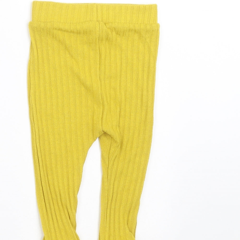 George Baby Yellow Striped   Trousers Size 6-9 Months  - leggings