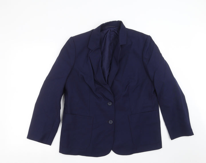 st Michael Womens Blue Jacket Suit Jacket Size 18