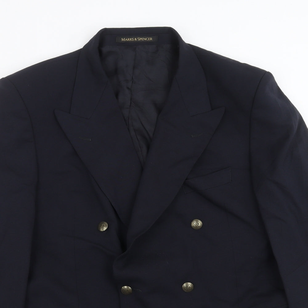 Marks and Spencer Mens Blue   Jacket Suit Jacket Size 42