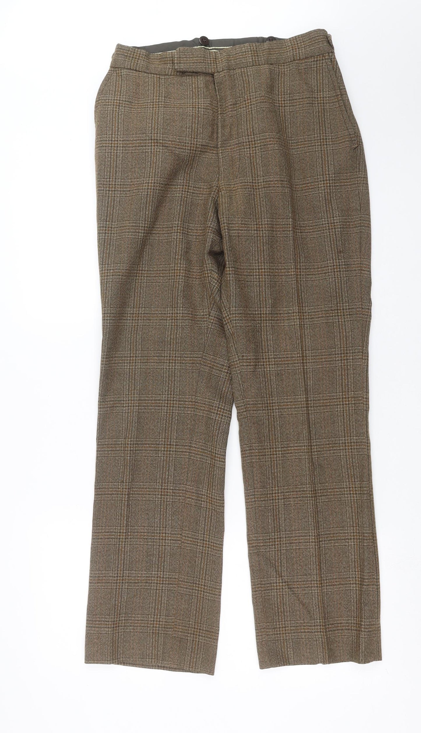 CENTAUR Mens Brown Check  Trousers  Size 30 in L30 in