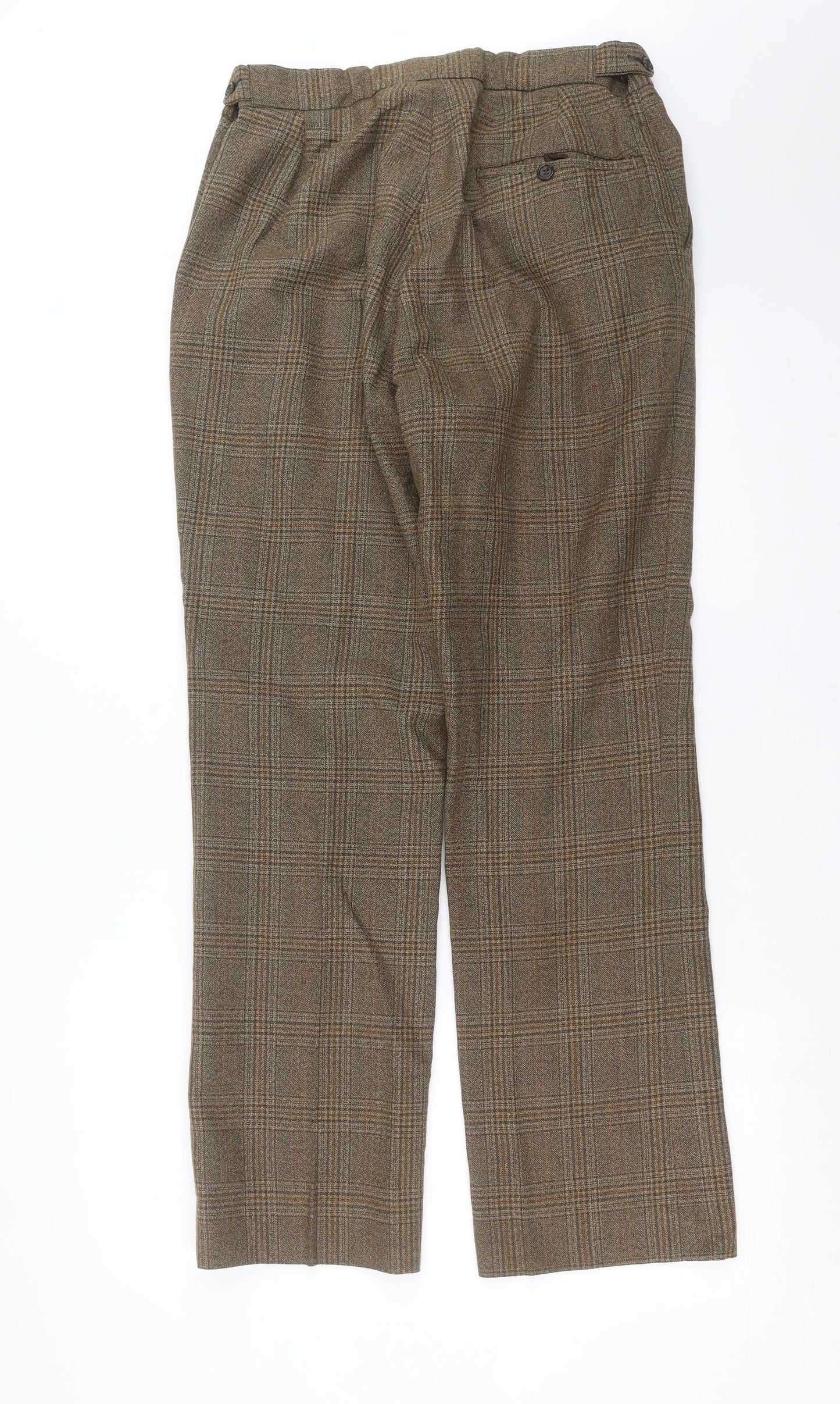 CENTAUR Mens Brown Check  Trousers  Size 30 in L30 in