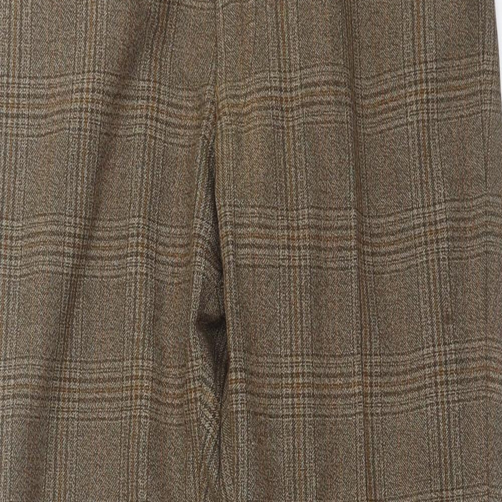 CENTAUR Mens Brown Check  Trousers  Size 30 in L30 in