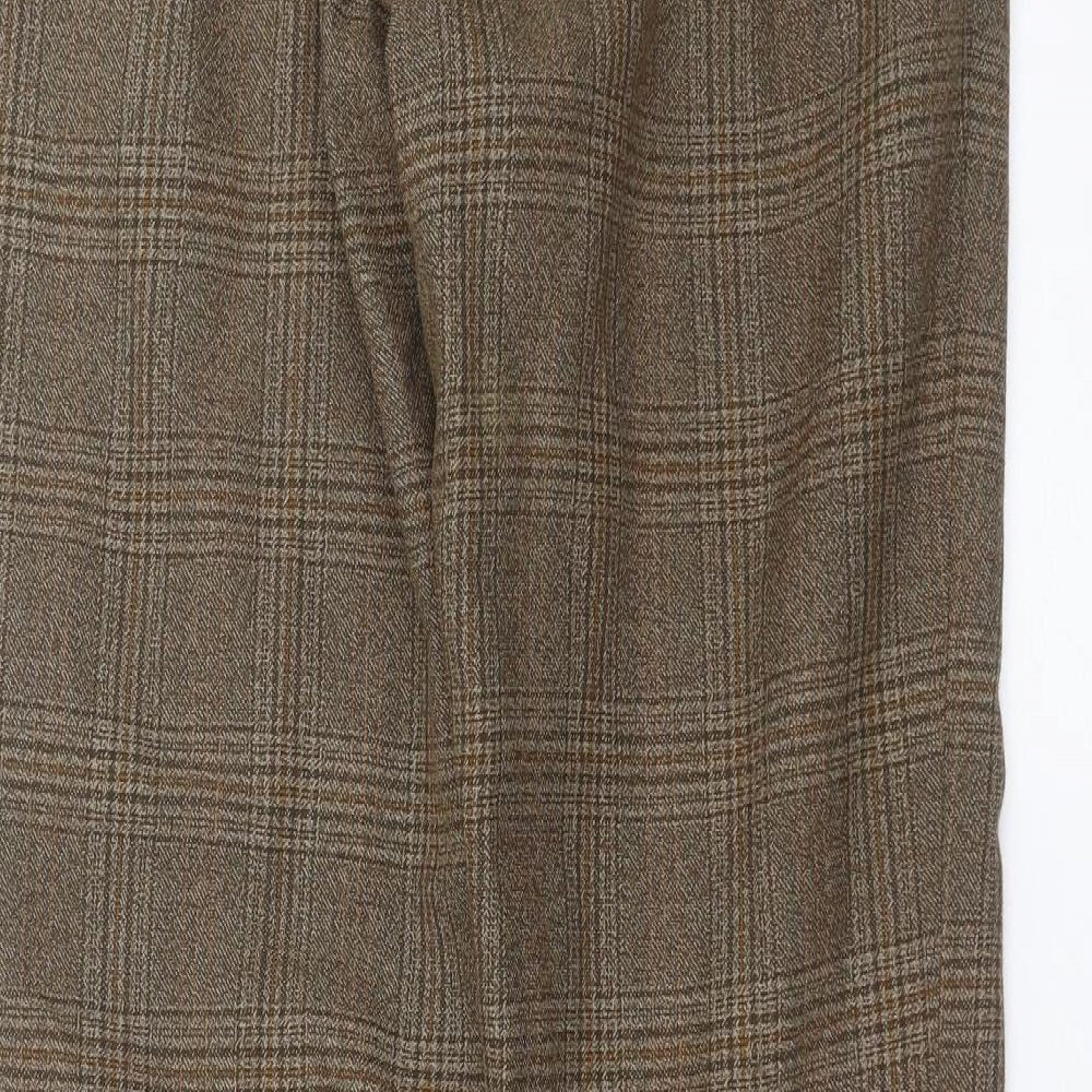 CENTAUR Mens Brown Check  Trousers  Size 30 in L30 in