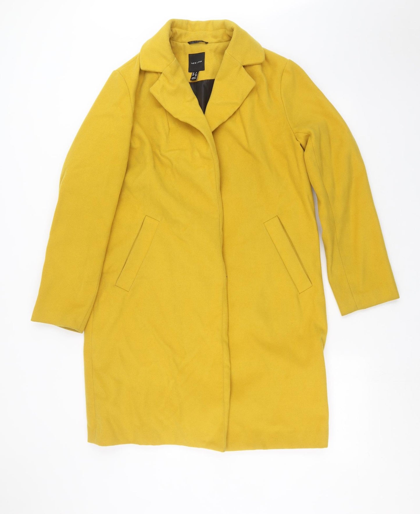 New Look Womens Yellow   Jacket Coat Size 12