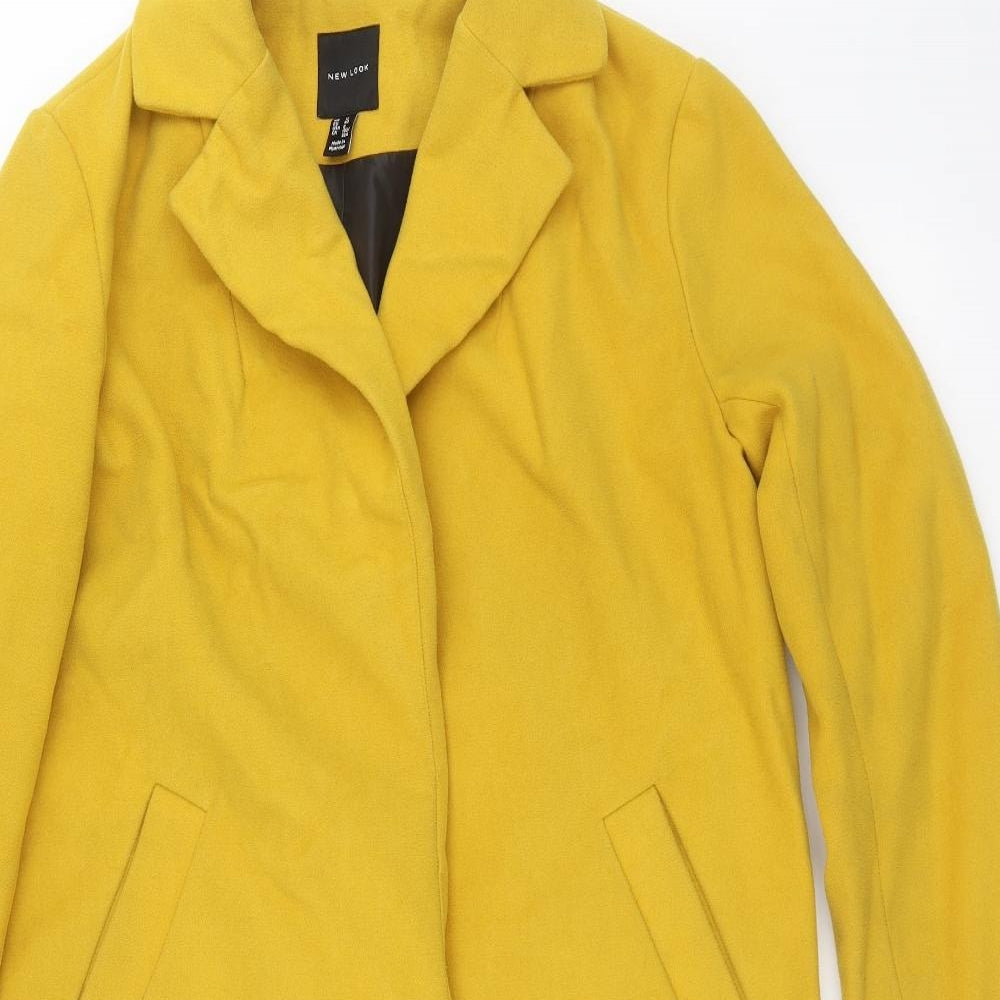 New Look Womens Yellow   Jacket Coat Size 12