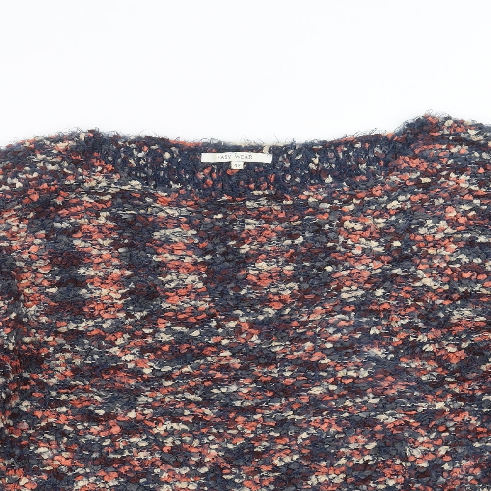 Easy Wear Womens Blue  Knit Pullover Jumper Size 14