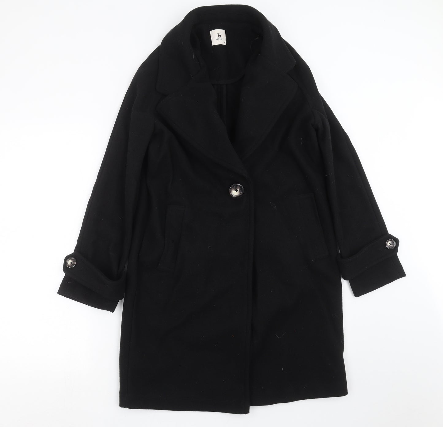 TU Womens Black   Jacket Coat Size 8