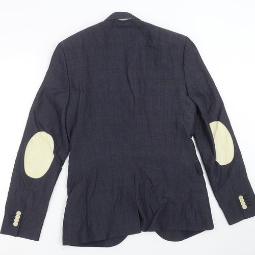 H&M Mens Blue   Jacket Suit Jacket Size 36