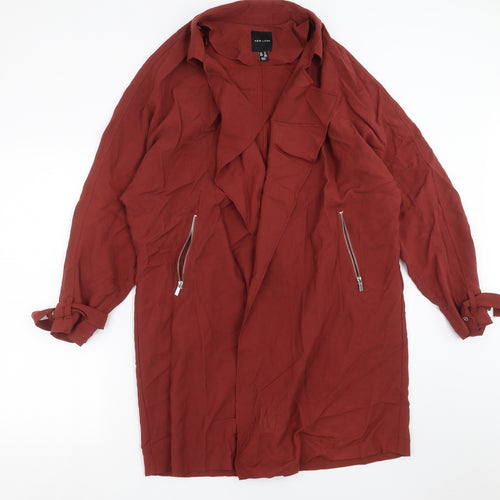 New Look Womens Brown   Overcoat Coat Size 16