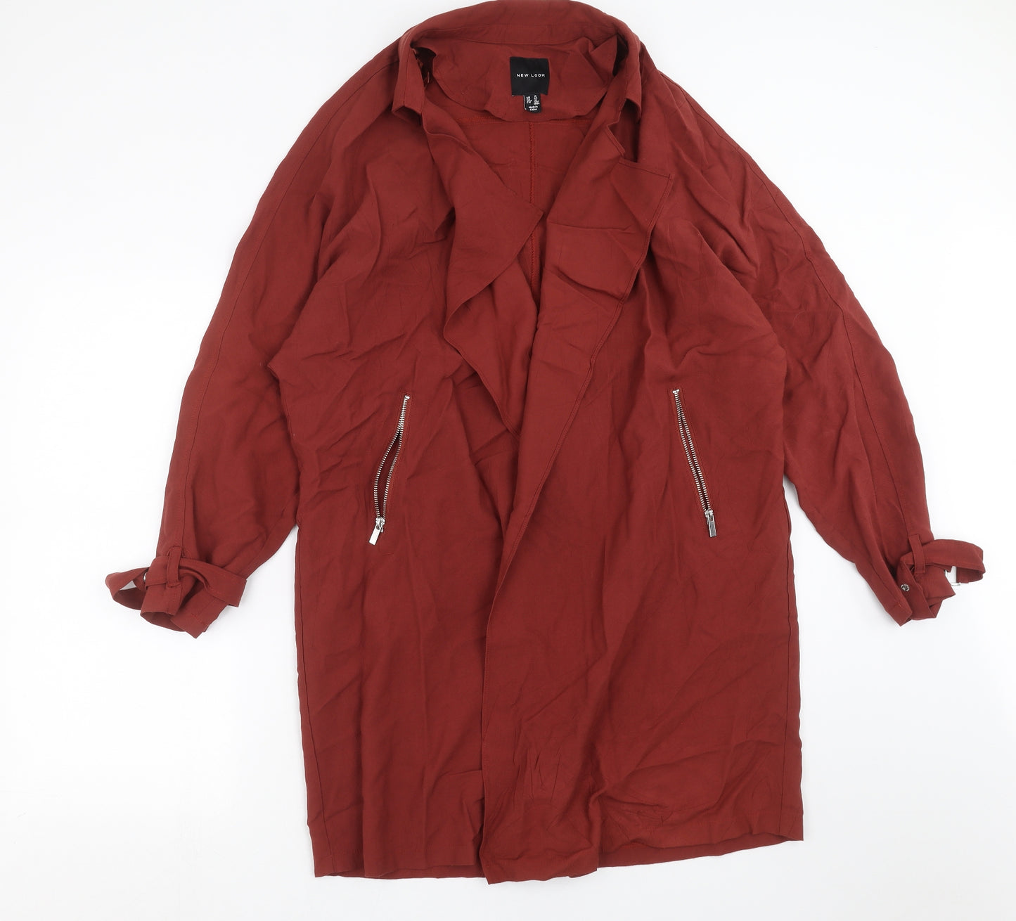 New Look Womens Brown   Overcoat Coat Size 16