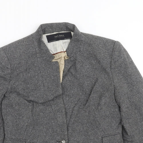 Zara Womens Grey Herringbone  Jacket  Size L