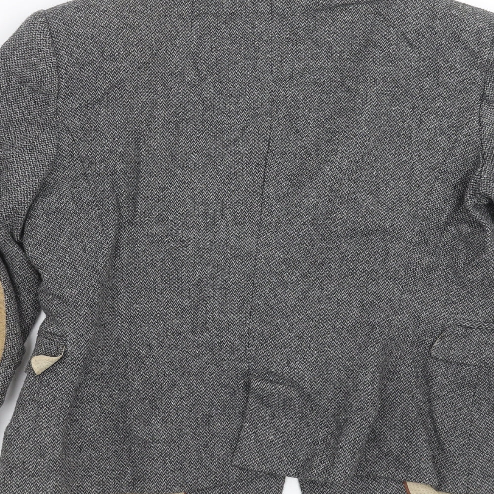 Zara Womens Grey Herringbone  Jacket  Size L
