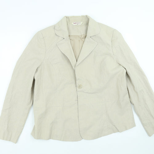 Bonmarché Womens Beige   Jacket Suit Jacket Size 18