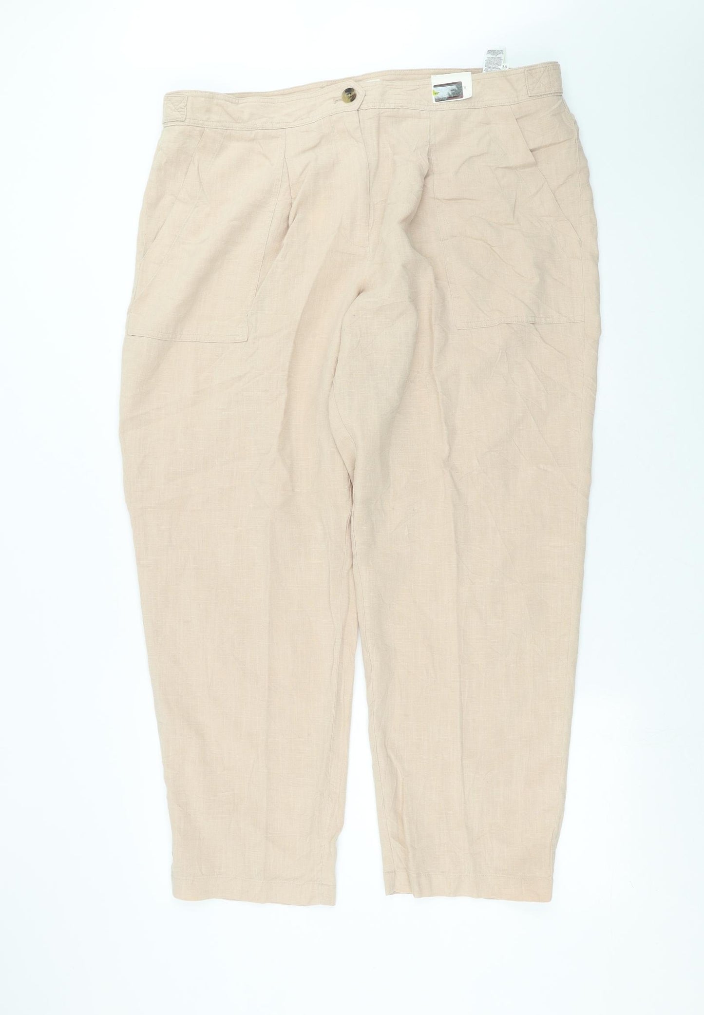 Marks and Spencer Womens Beige   Trousers  Size 20 L29 in