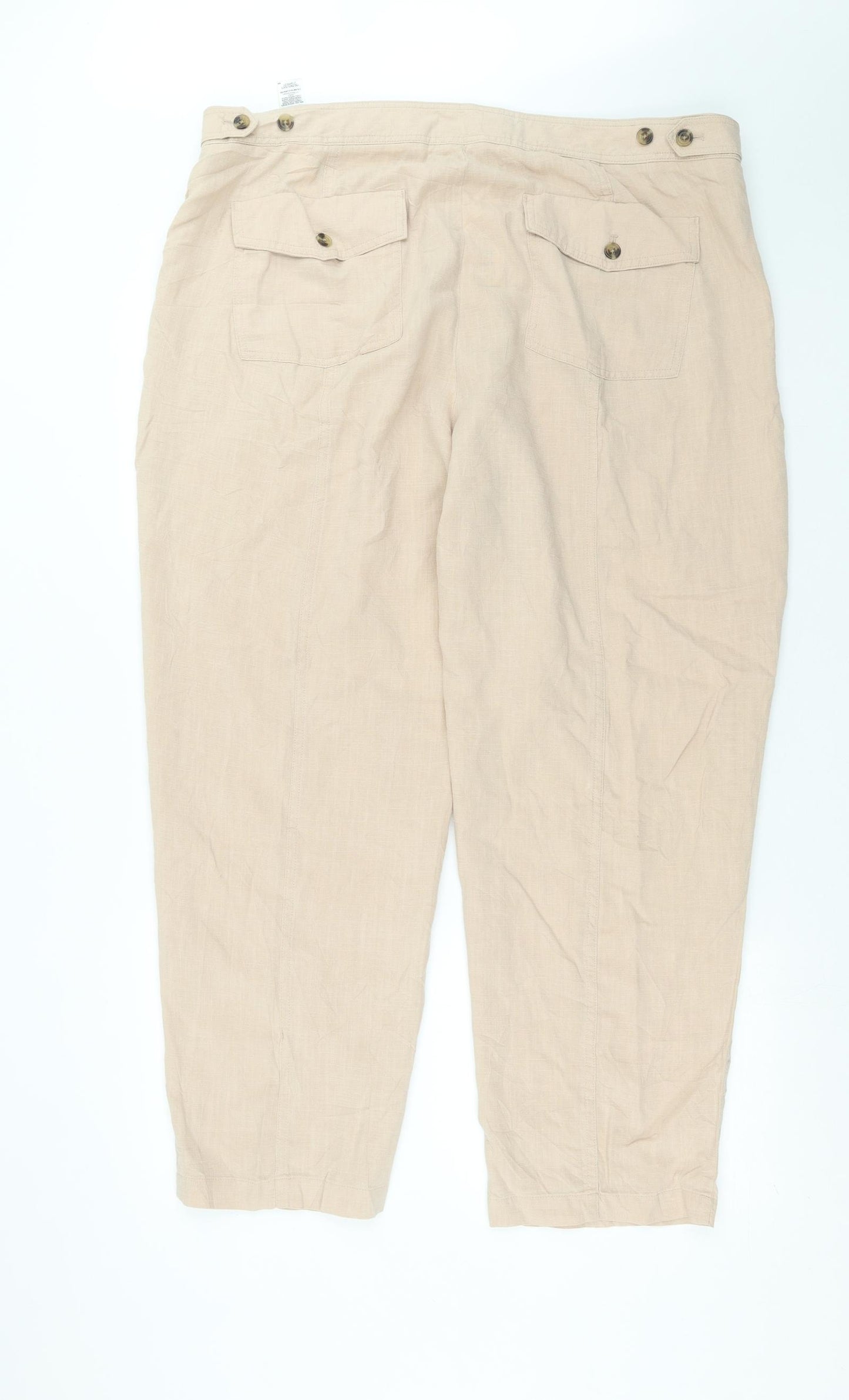 Marks and Spencer Womens Beige   Trousers  Size 20 L29 in