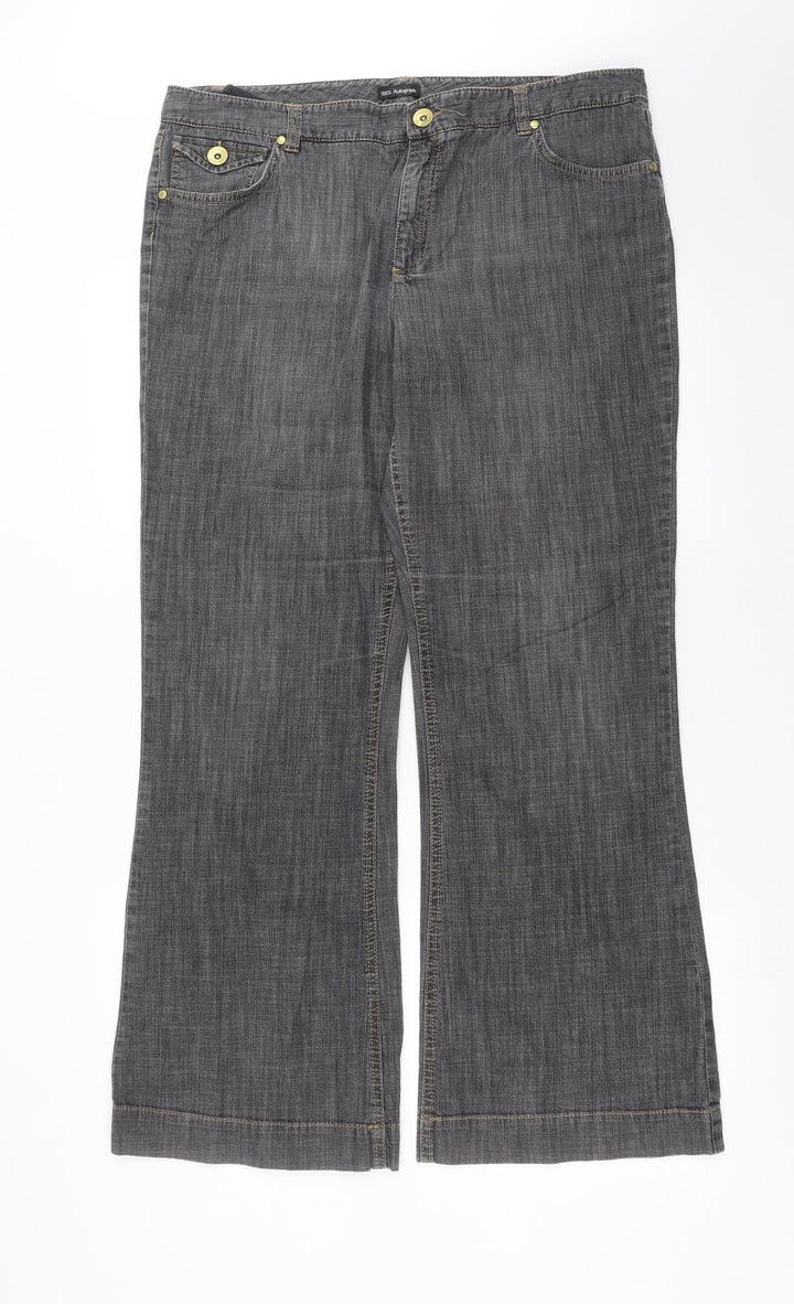 Marks and Spencer Womens Grey  Denim Bootcut Jeans Size 38 in L30 in