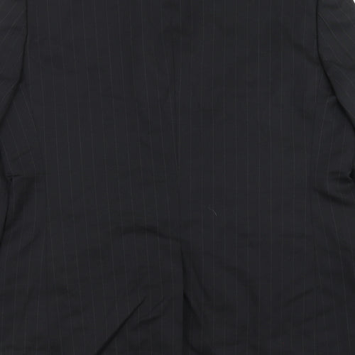 REMUS Mens Black Striped  Jacket Suit Jacket Size 40