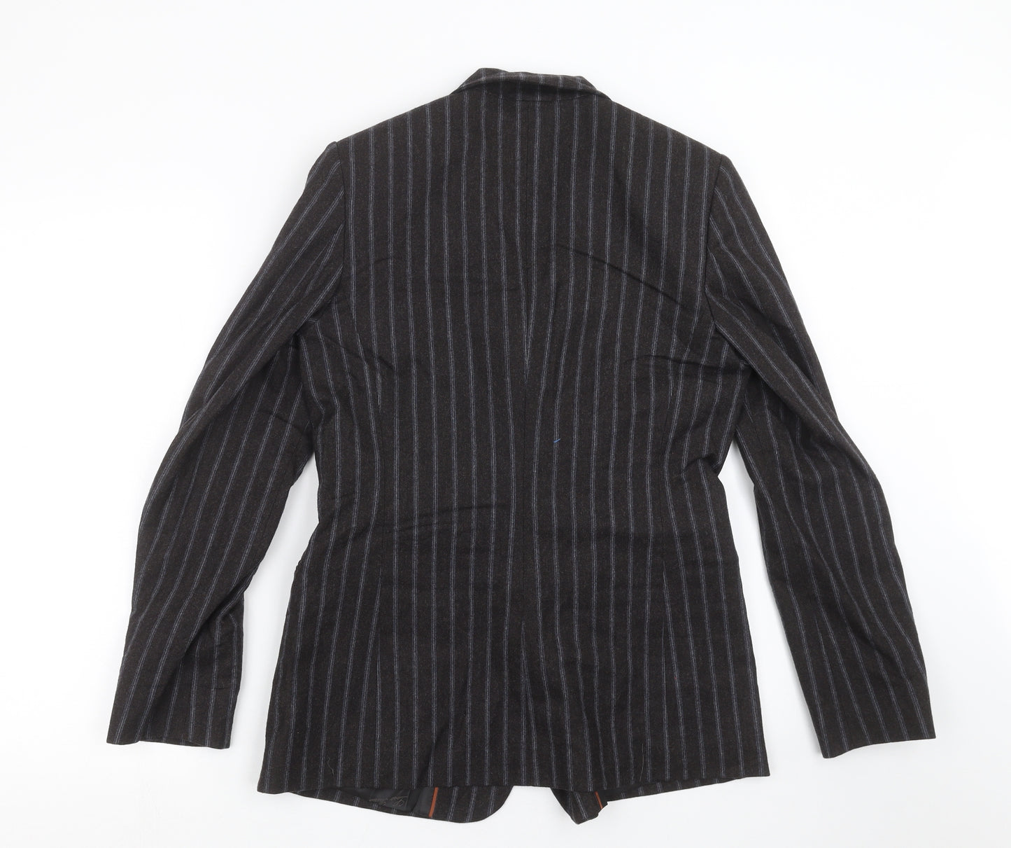 Loro Piana Womens Grey Striped  Jacket Suit Jacket Size 18