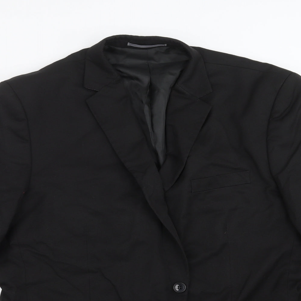 Marks and Spencer Mens Black   Jacket Suit Jacket Size 48