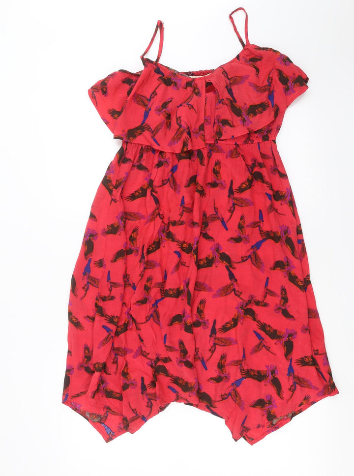 boho style Womens Red   Shift  Size M  - Bird pattern