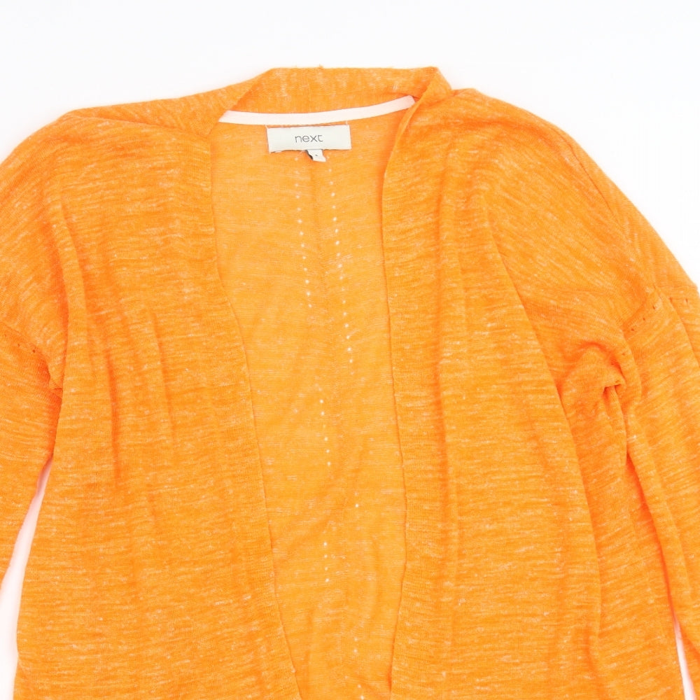 NEXT Womens Orange  Knit Cardigan Jumper Size 8