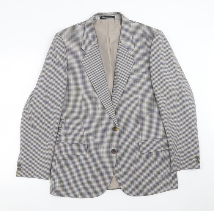 Dunn & Co Mens Blue Check  Jacket Suit Jacket Size 42